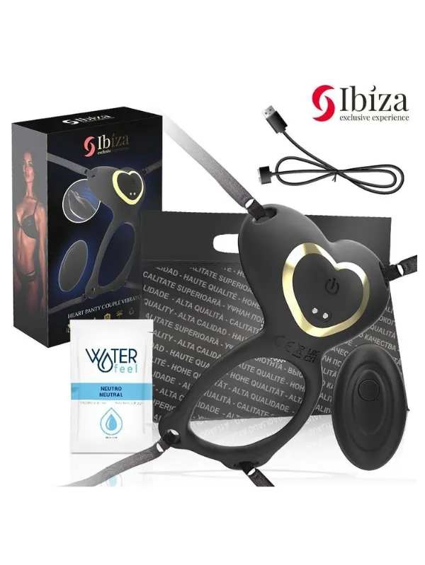 IBIZA - Calcinha vibratória em formato de coração para casais com controle remoto